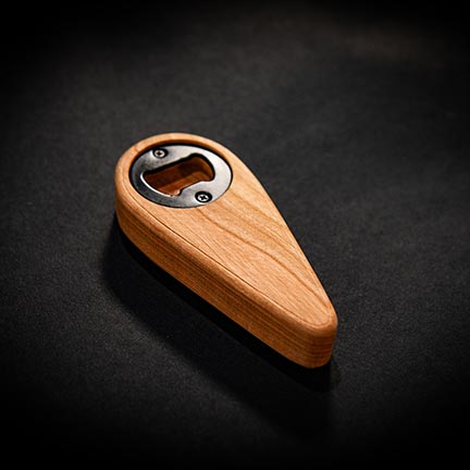 Cherry Wood Bottle Opener